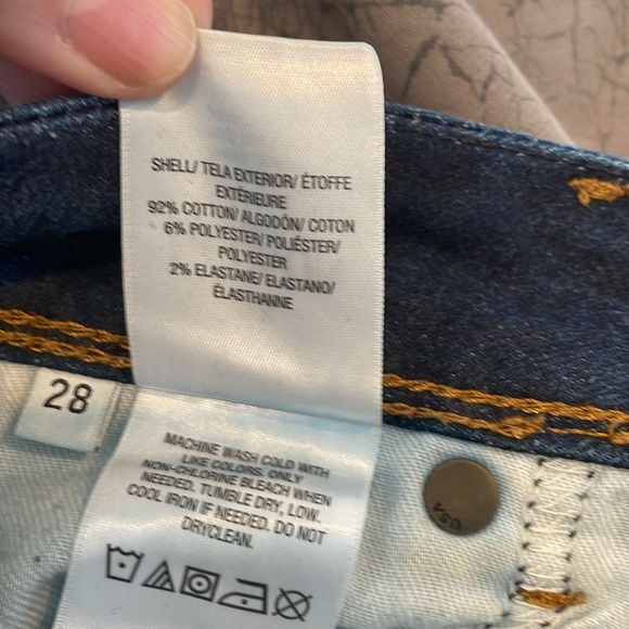 Hudson dark wash mid rise Collin skinny Jean flap back pockets size 28 - Picture 9 of 9